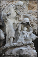 An exterior sculpture of Jesus