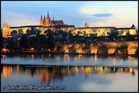 Looking across the Vltava River