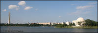 The Washington and Jefferson Memorials
