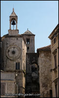 A clock tower within Diocletian’s Palace