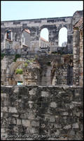 Surviving Roman ruins in central Split