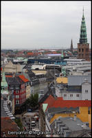 Looking over Copenhagen to the Øresund Bridge