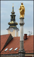 Kaptol pillar and the spire of St. Mark’s