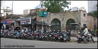 Parking at the saree shop