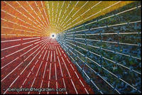 A representation of the seqes (spiritual rays) radiating from Qorikancha