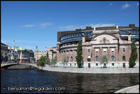 The Parliament of Sweden and the Norrström of Stockholm.