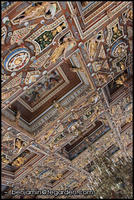 An ornate tiled ceiling