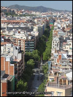 Looking down Avinguda de Gaudí