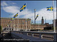 Norrbro, a patriotic bridge leading to Stockholm Palace