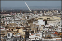 Looking toward Calatrava’s Alamillo Bridge