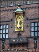 An ornate wall at Christiansborg Palace